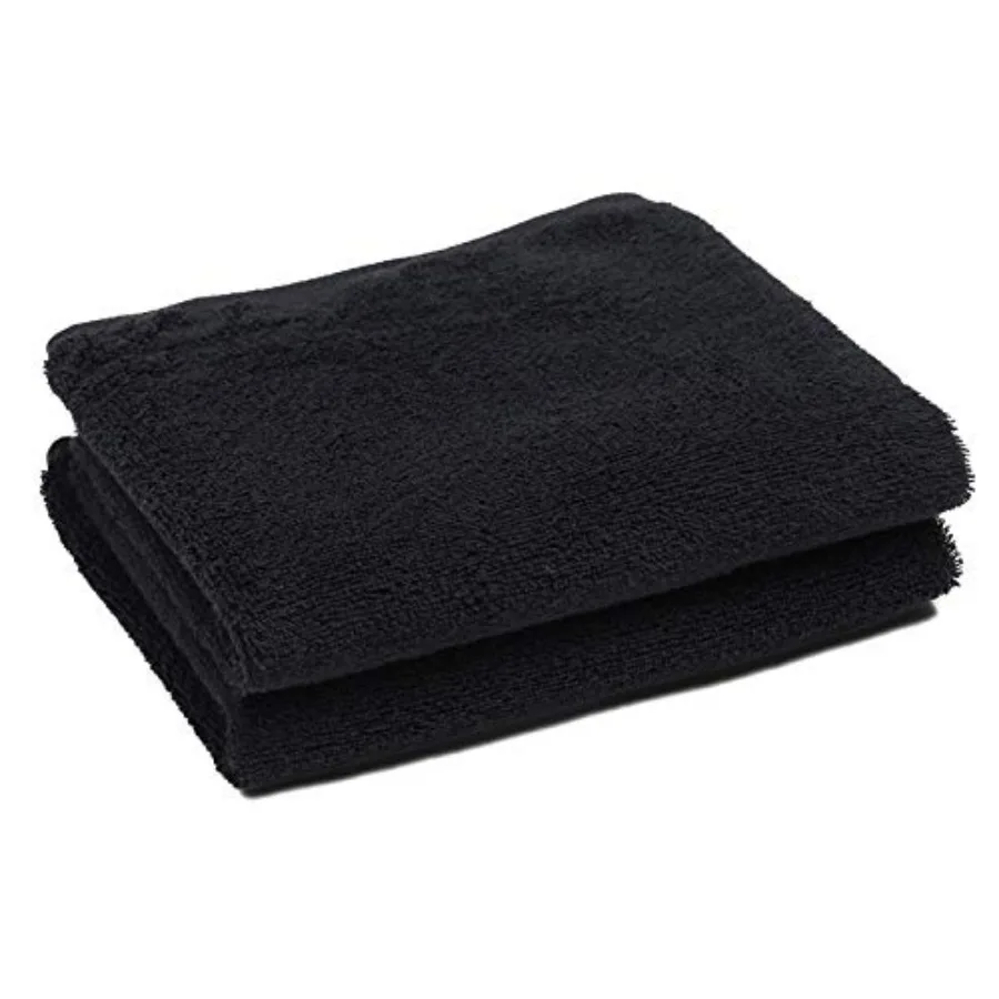 

Black Salon Towels 2-Pack, 16 X 27 Inches -Barber Hand Cotton Towel for Gym, Bath, Spa, Shaving, Shampoo