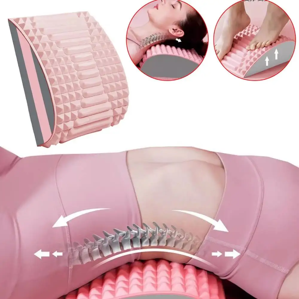 Device TPE Lumbar Back Massager EVA Neck Stretch Spine Support Corrector Waist Massage Back Stretcher Unisex