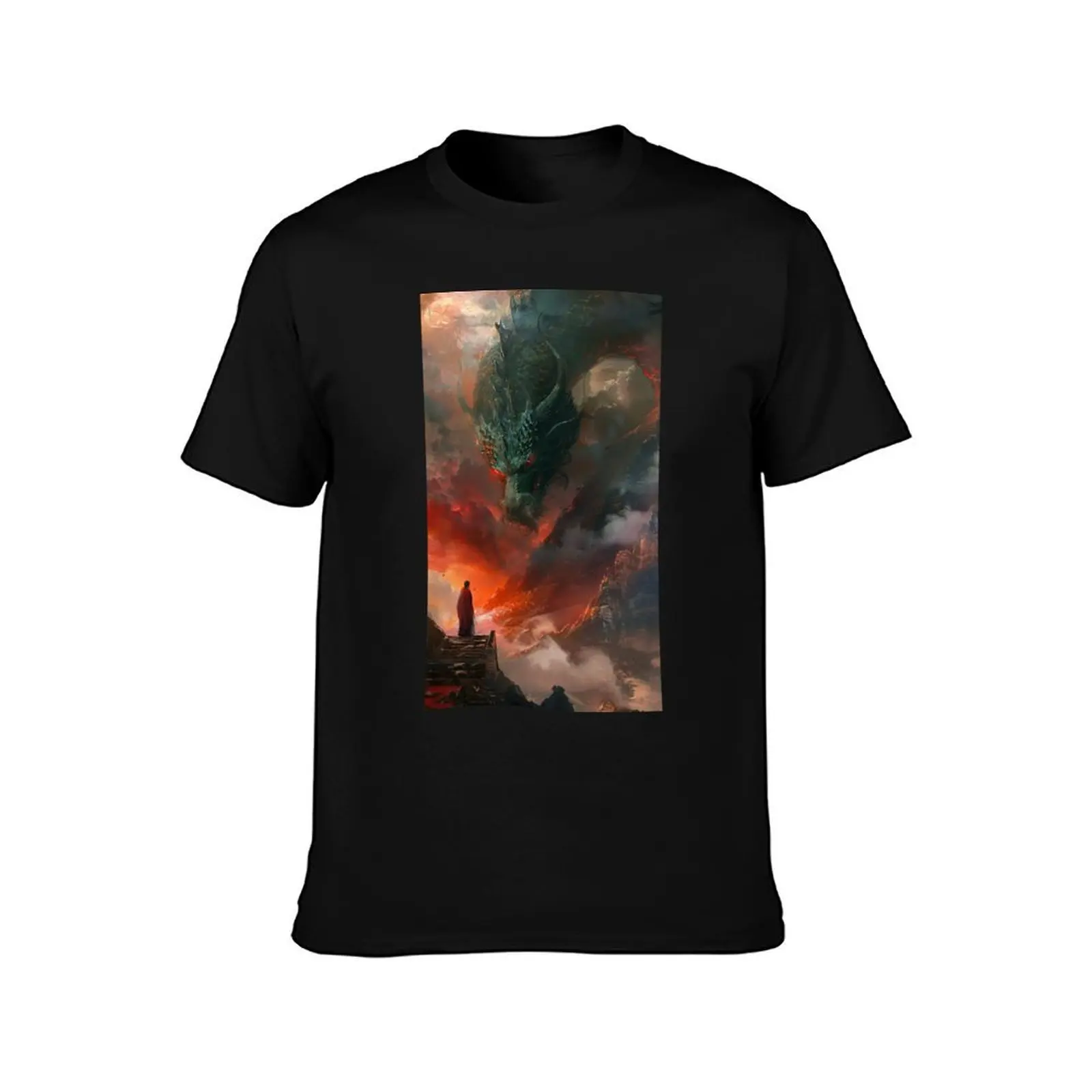 Mùchén Jianhong T-Shirt, Summer Casual Cotton Tee, Oversized Streetwear Tops, Vintage Graphic Print, Loose Fit Short Sleeve