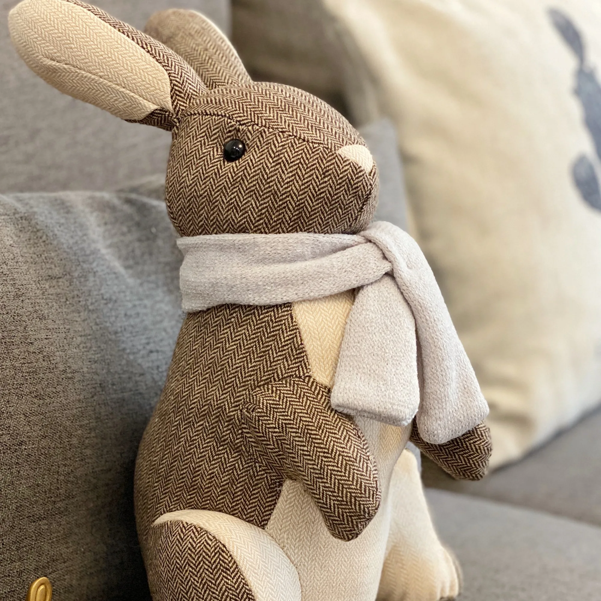 Bunny Decorative Door Stops for Home , Rabbit Weighted Interior Doorstop Fabric Stuffed Animal Floor Decorative Bunny Gift