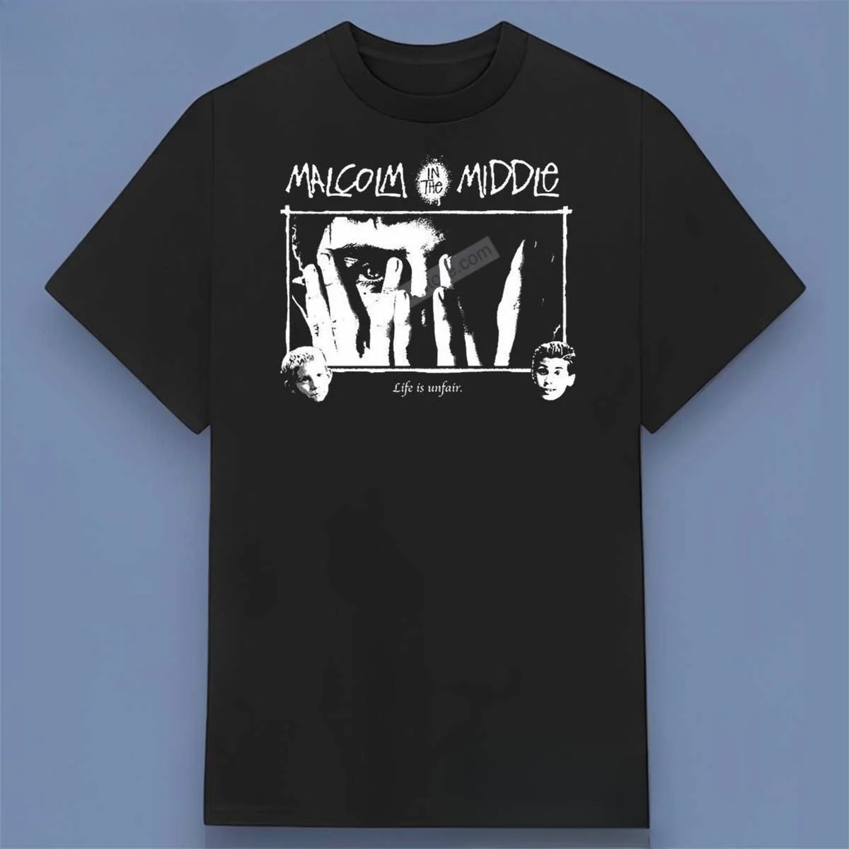 تي شيرت Malcolm in The Middle Life Is Unfair مطبوع عليه رسومات صيفية فاخرة من القطن للرجال والنساء بأكمام قصيرة #1