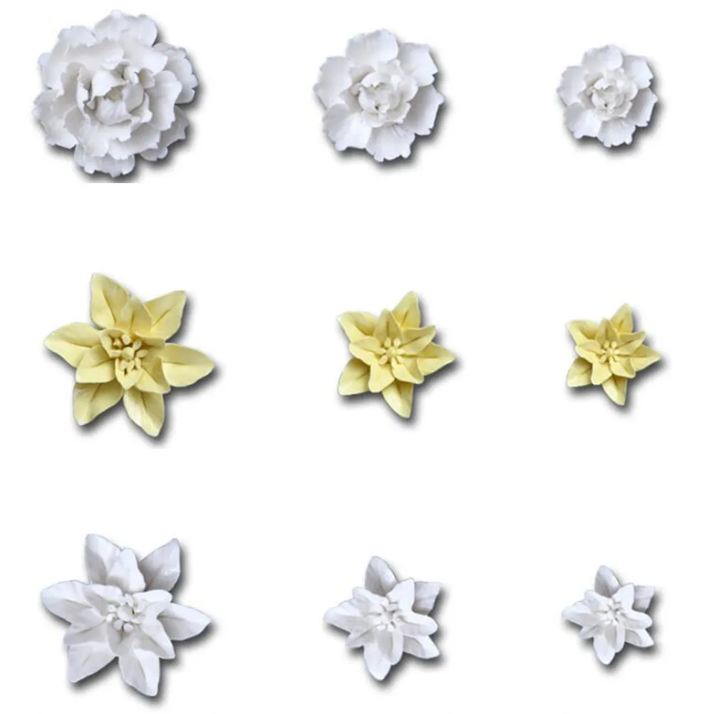 Ceramic Decor Artistic Wall Flowers Decoration Hanging Sculpture Artificial for Arts view 6