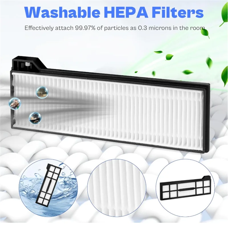 ABZA-Per Eufy X10 Pro Omni Accessori per aspirapolvere Rullo Spazzola laterale Filtro Mop Pad Sacchetto per la polvere Accessori ultra durevoli