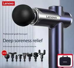 Lenovo Brand Fascia Gun Deeply Relieves Muscle Soreness Fitness and Relaxation Equipment LED Touch Screen 8Massage Head Gifts