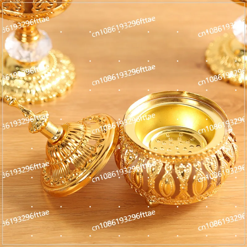 Middle East Creative Lace Incense Burner, Fashionable Middle East Metal Craft Ornament, Simple Sandalwood Burner At Home