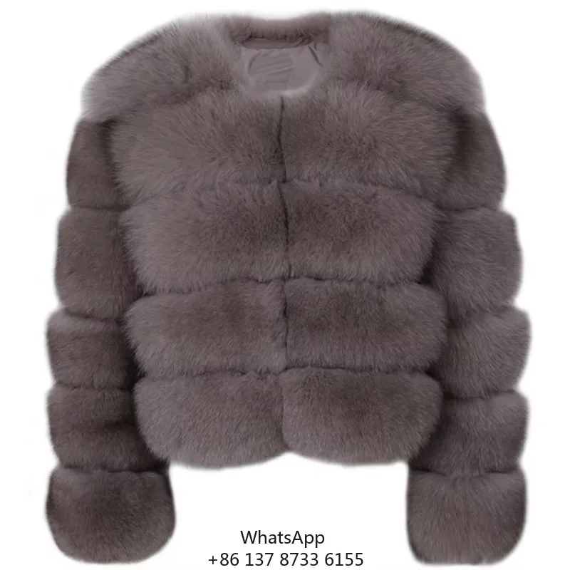 

Fur Jacket Wholesale Fashion Winter Warm Custom Fur Jacket Fox Fur Coat Women Long Sleeve Outerwear