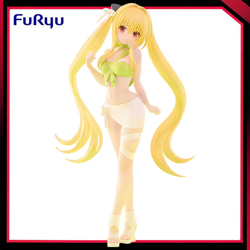 In Stock Original FuRyu To Love-Ru Darkness BiCute Ribbons Golden Darkness 26CM Anime Action Figures Model Collection Toys