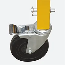 6FT Mobile Scaffolding Wheels Multi-Purpose Combination Steel Frame Folding Ladders for Supermarket Warehouse Apartment School