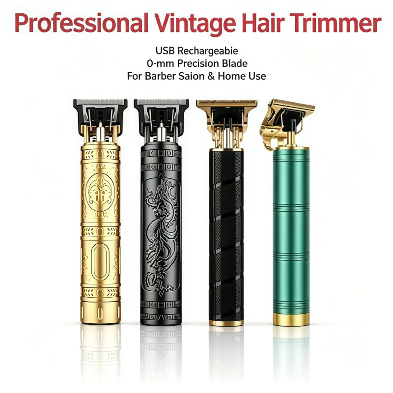 Hair Trimmer For Men Rechargeable Cordless T-Blade 0mm Zero Gap Hair Clipper Professional Barber Beard Edger Hair Cutting