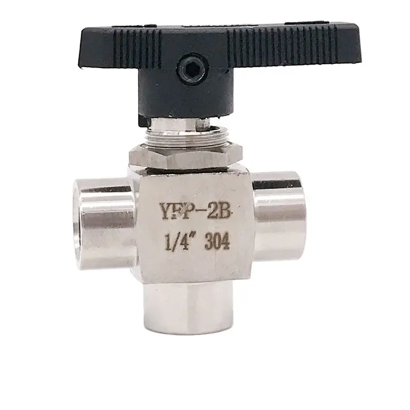 GOGO 3 way female thread Ball valve 1/8"