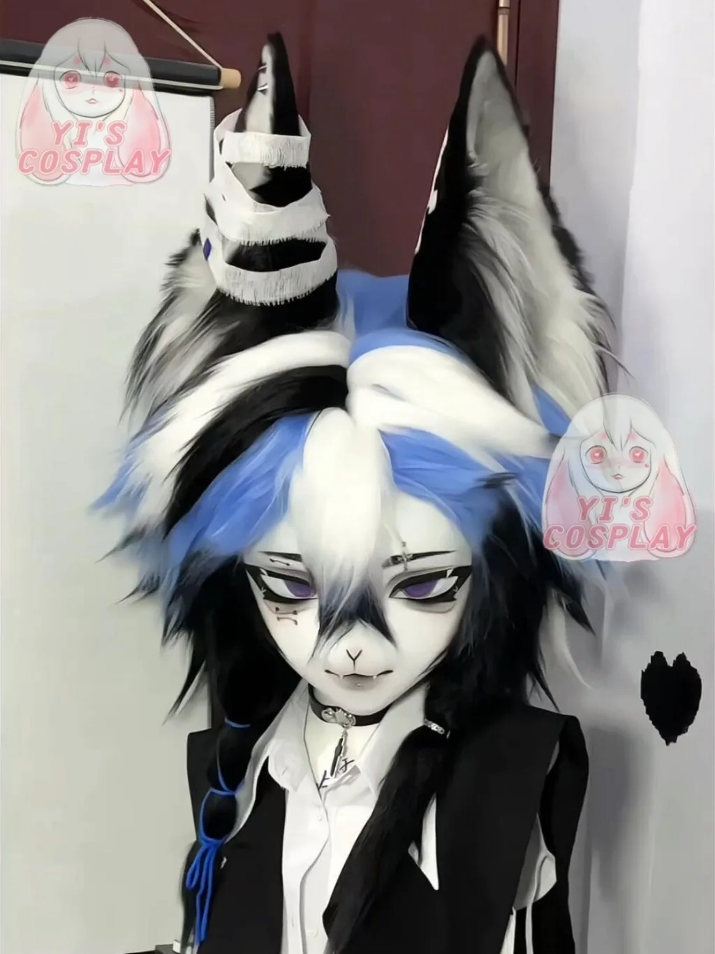 

Yis косплей на заказ пушистая голова голова кигуруми косплей Kemono Fursuit гарнитуры ручной работы Beast индивидуальный меховой костюм Kemono голова