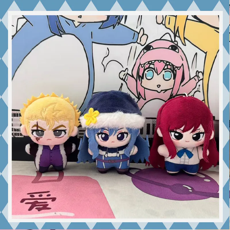 New 10cm Doll Fairy Tail Laxus Dreyar Erza Scarlet Juvia Lockser Anime Figure Plushies Pillows Birthday Gift Lie on Your Pillow