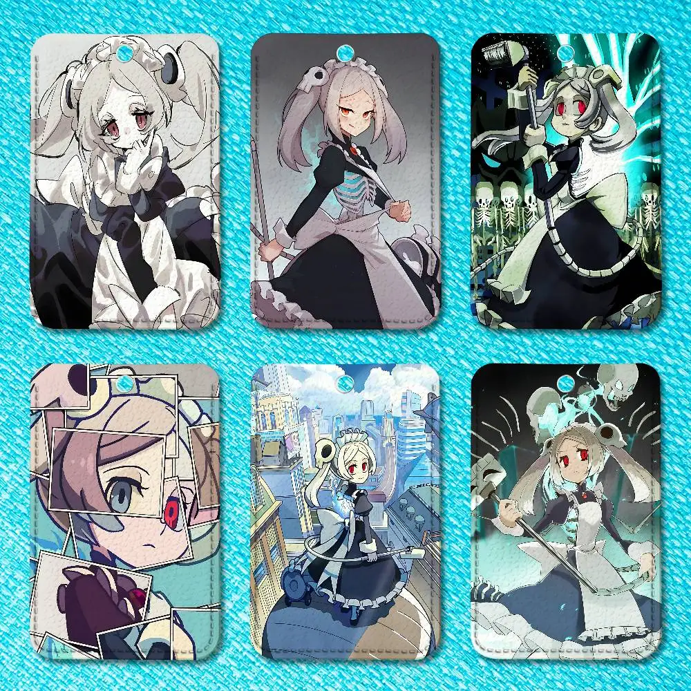 

Game M-Marie S-Skullgirls-S Cute Cartoon Card Keychain Anime Fashion Pendant Bag ID Door Card Case Bus Card