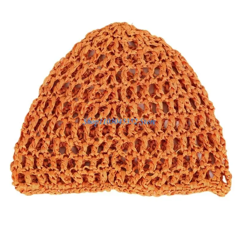 

Openwork Brimless Hat Crochet Skull Cap Hollowout Knit Hat for Women Sleeping Hair Net Snood Fashion Breathable Headwear