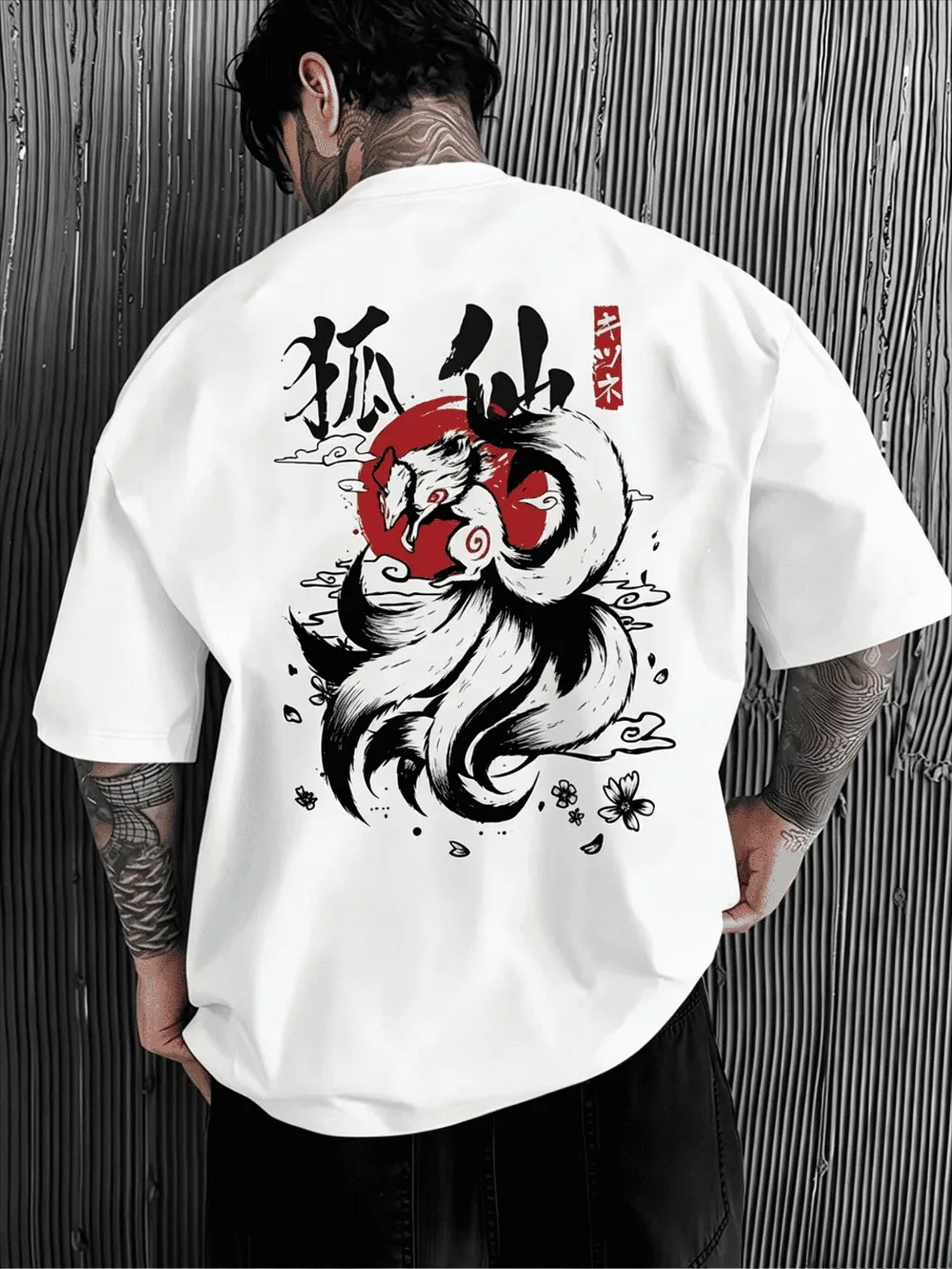 Harajuku Japanese Fox Demon 3Dprint Breatha Quick-dry Men Large-size T-shirt Outdoor Leisure Fashiona Y2K  Parent-child Clothing