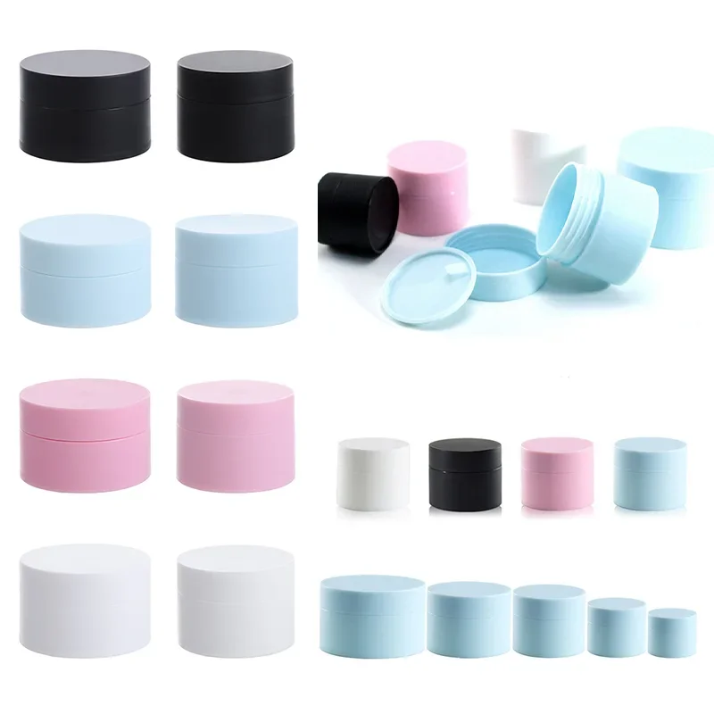 

30pcs 3g-50g Plastic Cosmetics Jars Makeup Empty Sample Box Nail Art Storage Pot Containers Lotion Face Creams Refillable Bottle