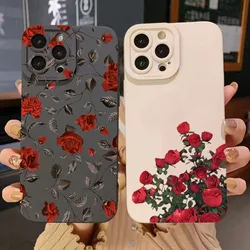 New Retro Fashion Rose Phone Case For Samsung Galaxy S25 S24 S23 Ultra S22 Plus S21 FE A14 A34 A54 A33 A16 Silicone Soft Cover