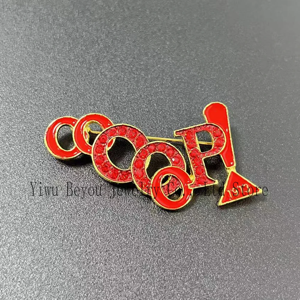Gold-Plated Delta Red Rhinestone 