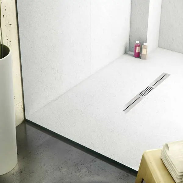 Modern Anti-Slip Artificial Stone Resin Showerroom Base  Shower Tray With Drain for House
