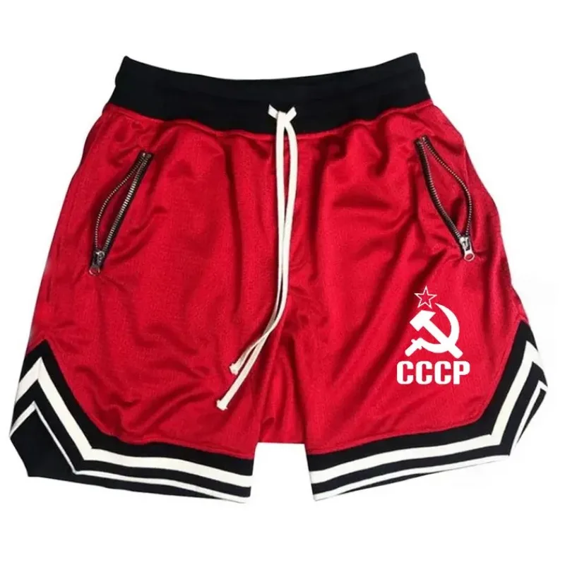 Summer CCCP Russia Men's Multicolor Casual Fashion Basketball Shorts Hip Hop Comfortable Brand Basketball Pants