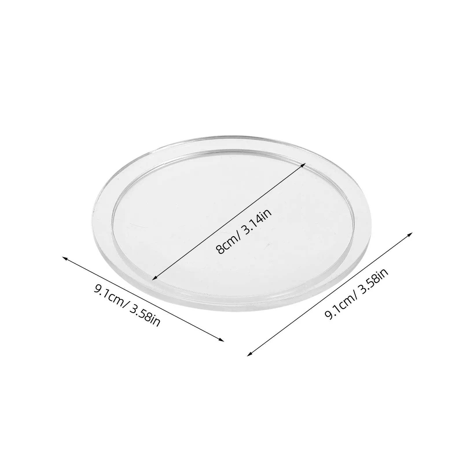 Jewelry Polishing Tumbler Replacement Lid Transparent Round Barrel Cover with Rubber Seal for 6808 Polisher Compatible