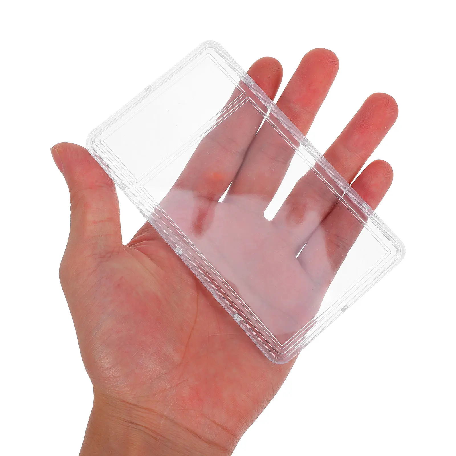 صندوق تخزين الطوابع ذو سعة كبيرة، حافظة شريطية شفافة لجمع الطوابع المقاومة للماء لبطاقات العمل المعدنية #5