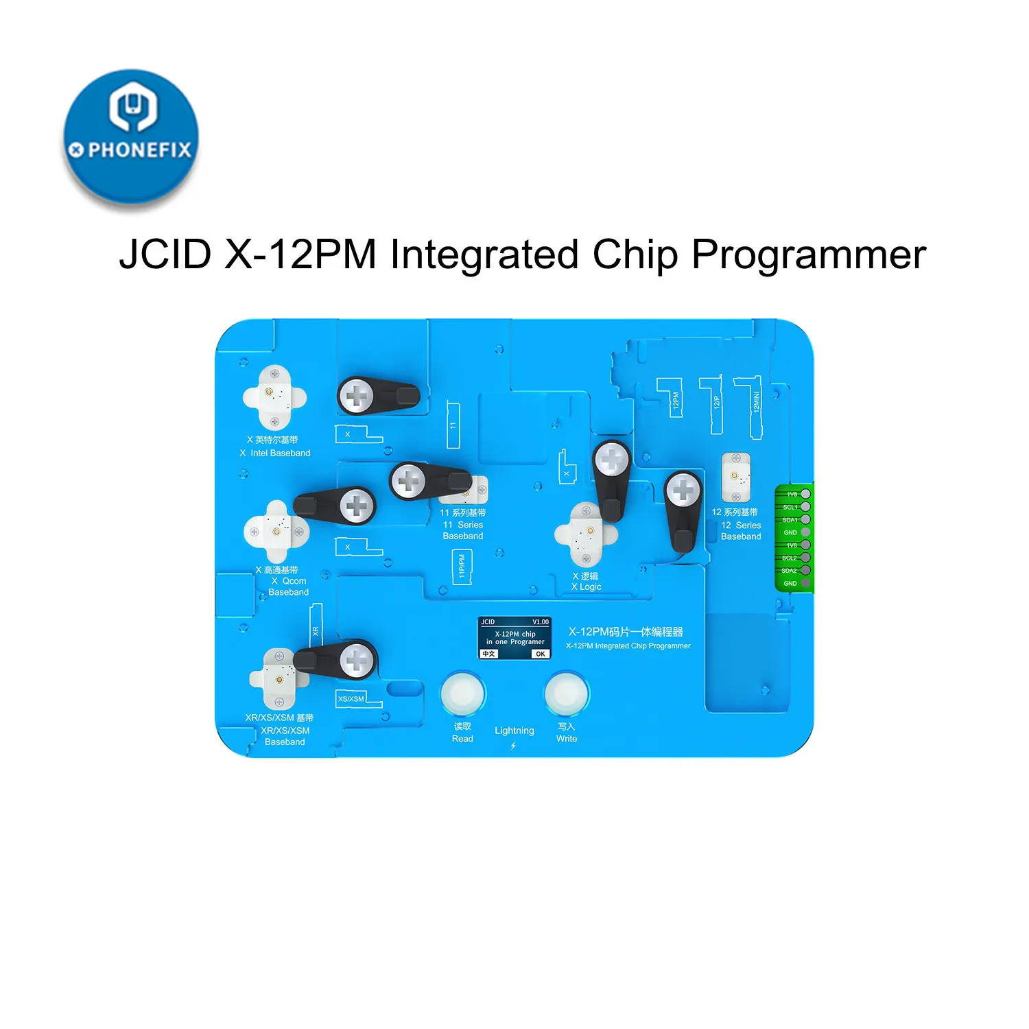 Imagem -04 - Baseband Eeprom Chip Programador Não-remoção para Iphone X15 Pro Max Leitura e Escrita Copiar ic Dados Tensão Atual Detecção jc