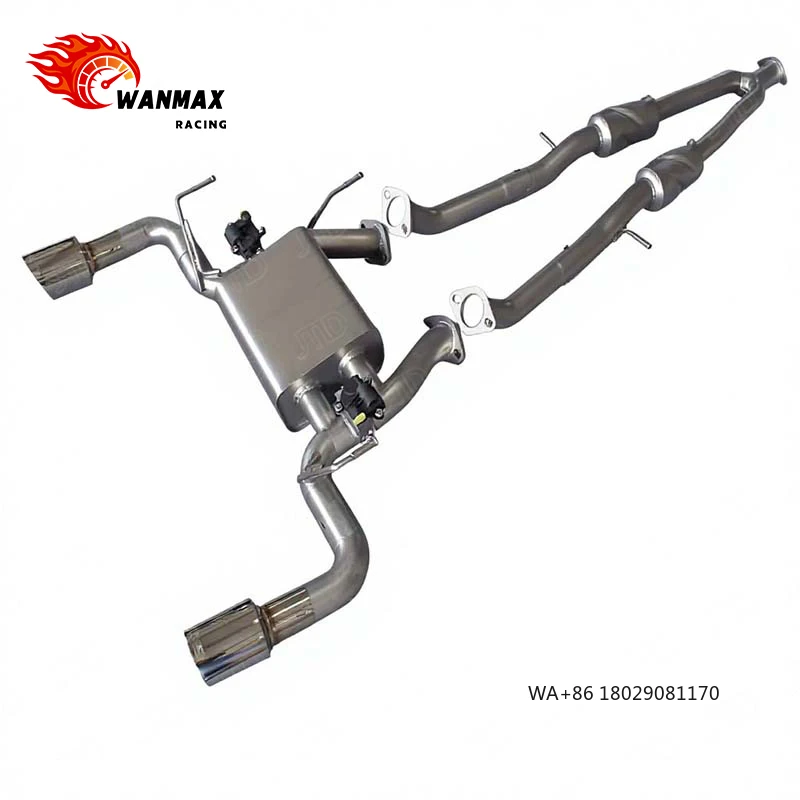 High-Performance Catback Exhaust System for  QX70 FX37 3.7L V6 Complete T304 Stainless Steel Pipes with Burnt Blue Tips