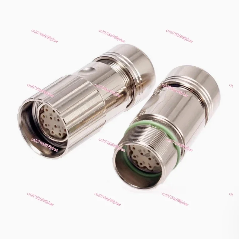 M23 M623 Metal 12p Pin Female Plug Socket Servo Motor and Encoder Connector