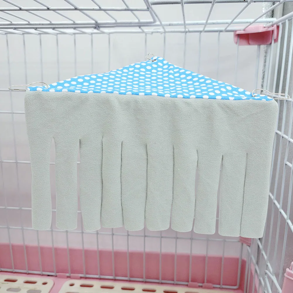

2 Pcs Small Hideout Grey Guinea Pig Bunny Ferret Bed Hamster Cage Habitat Decor Accessories Play Sleep