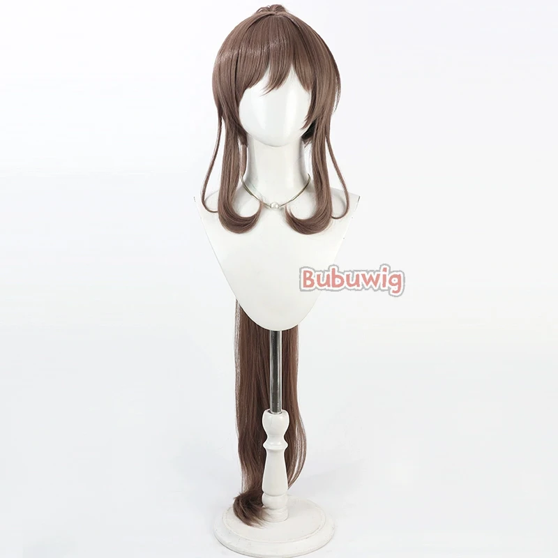 Bubuwig Synthetic Hair Noir Cosplay Wigs Nikke The Goddess Of Victory Noir 100cm Long Straight Brown Ponytail Wig Heat Resistant