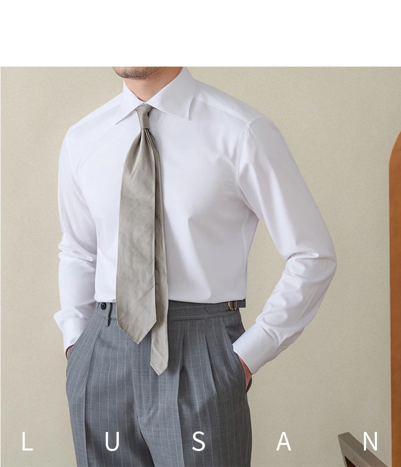 Herr. Deer San Gentry Langärmliges, bügelfreies Hemd mit italienischem Windsor-Kragen. Hautfreundliches, dreifaches, schmal geschnittenes Business-Hemd – Detail 31