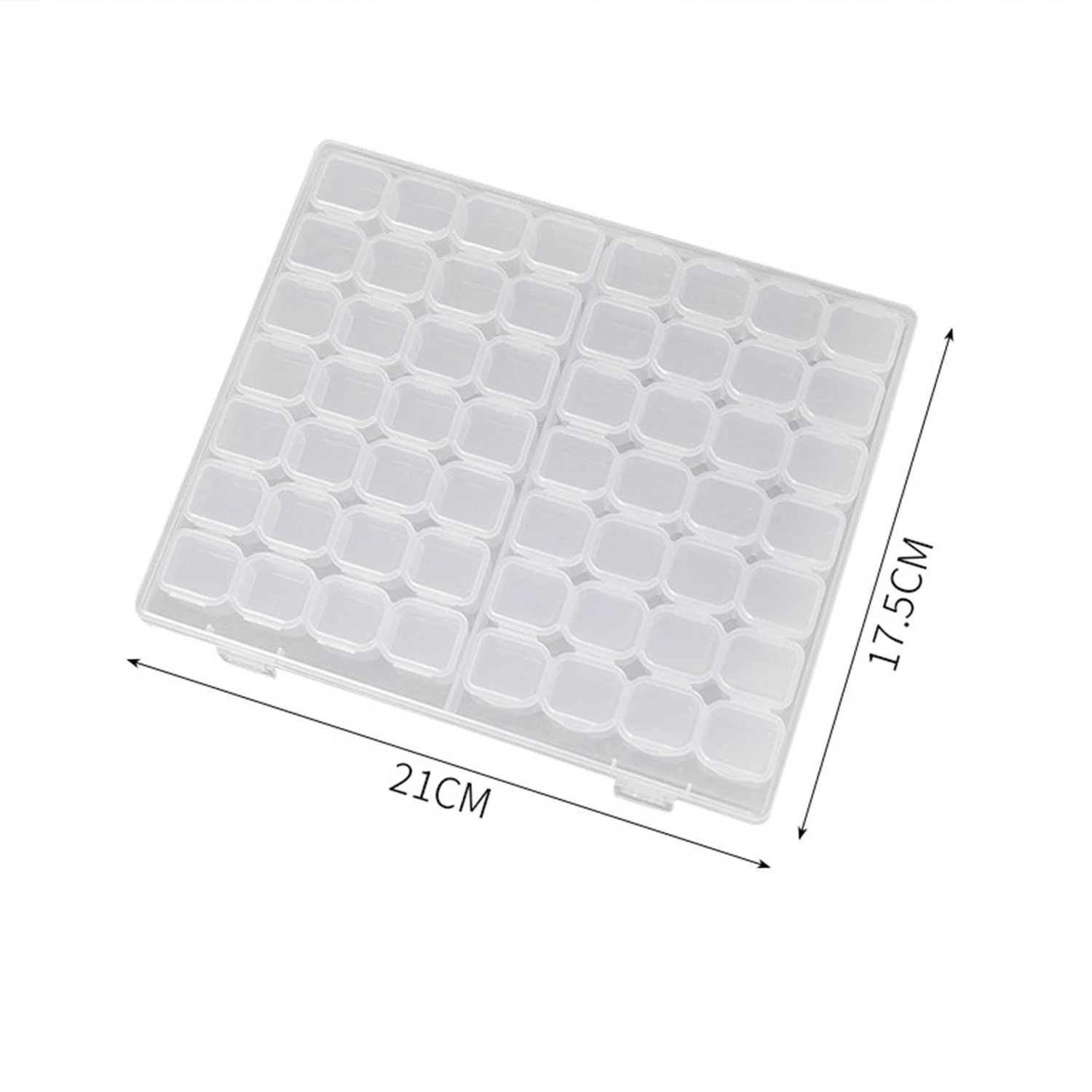 

56 Grids Clear Plastic Organizer Box with Adjustable Dividers, Compartment Container for Bead, Nail, Jewelry,Small Items