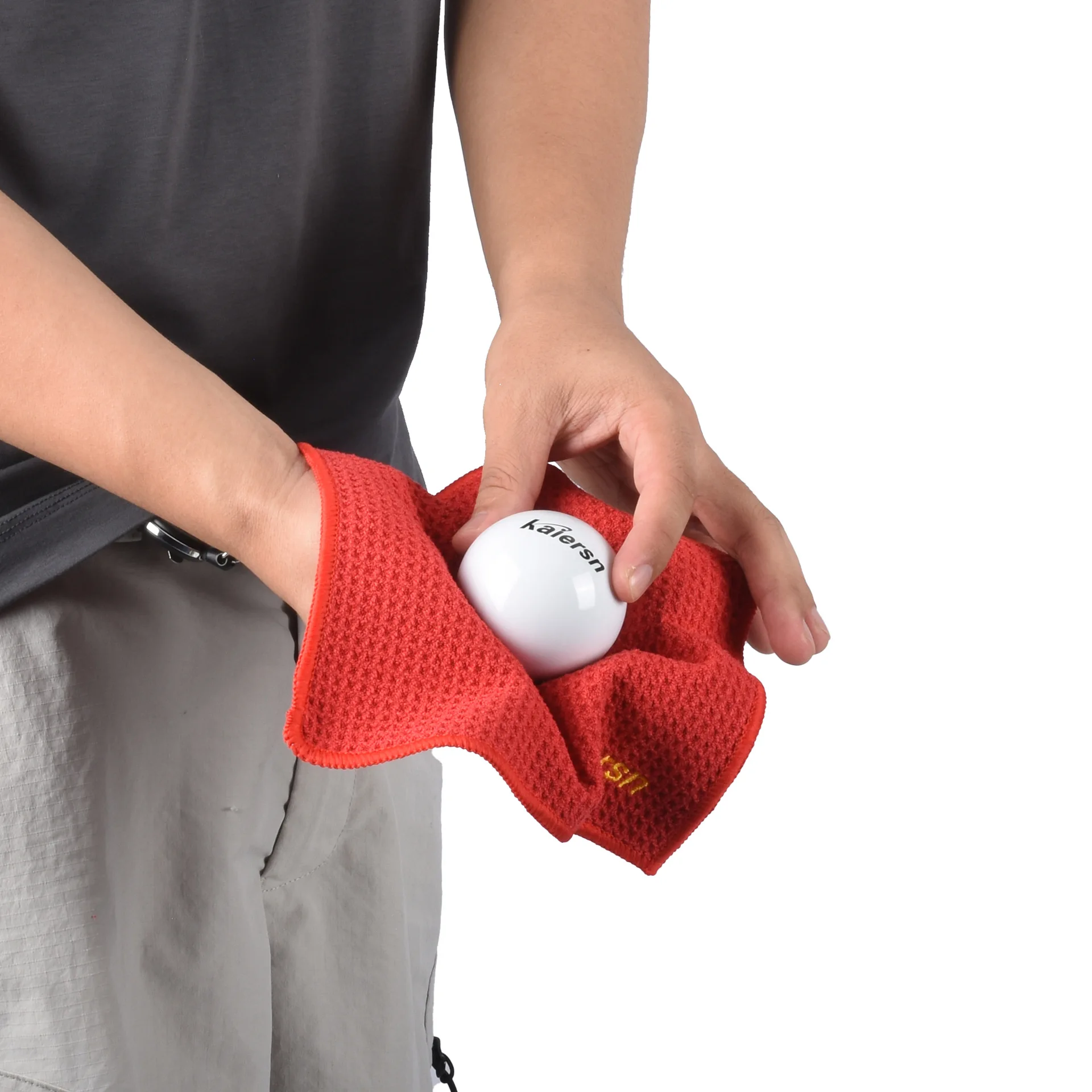 منشفة بارك جولف مقاس 20 × 20 سم محمولة ممتازة للنادي والكرة، منشفة جولف مربعة الشكل #4