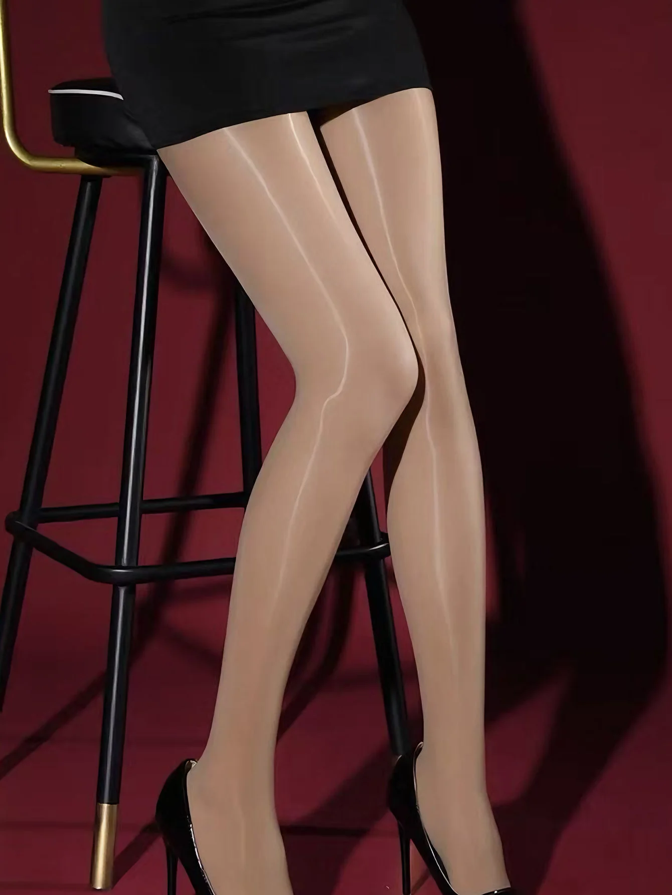 1 Paar Pferdeöl-Strumpfhose mit doppeltem Schritt für Damen, feuchtigkeitsspendende und nährende Haut, geeignet für den täglichen Gebrauch/Büro-Pendeln/Datum