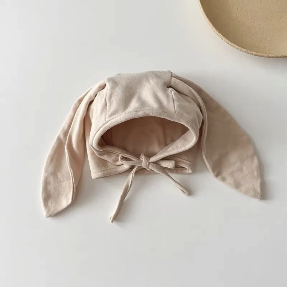 

Adorable Thin Baby Rabbit Ear Hat Windproof Cotton Children's Cap Cartoon Pullover Style Bonnet Beany Hat Boys Girls