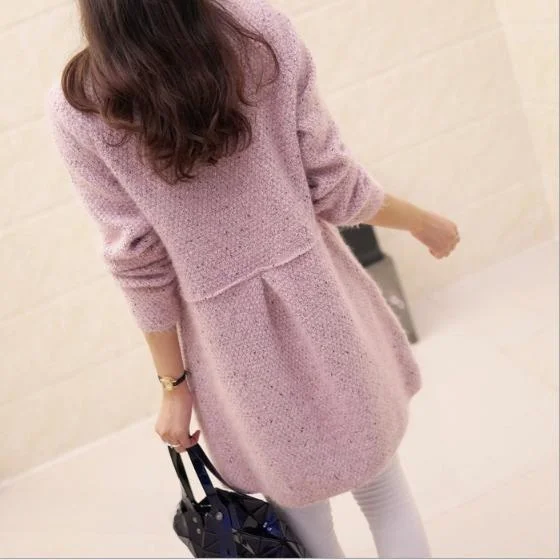 

Женский вязаный кардиган-жакет Sweet Sle, прямой крой, удлиненный, средней длины, осенне-зимняя верхняя одежда...