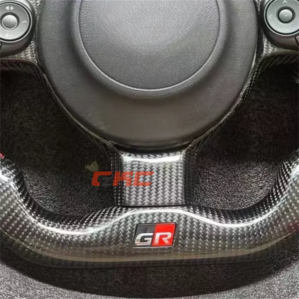 عجلة قيادة جلدية من ألياف الكربون الأسود مخصصة لـ 2022 2023 2024 2025 GR86 GR