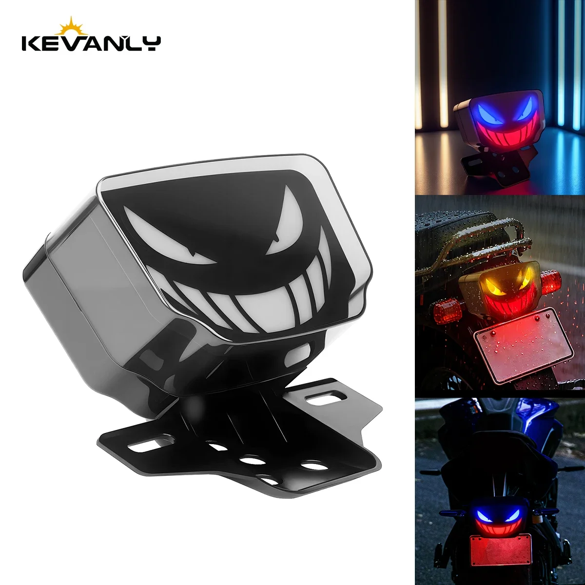 Motorcycle LED Devil Eye Tail Light Brake Rear Light Lamp Integration Dynamic Flash Turn Signal Assembly TMX125 TMX155 CRF450R
