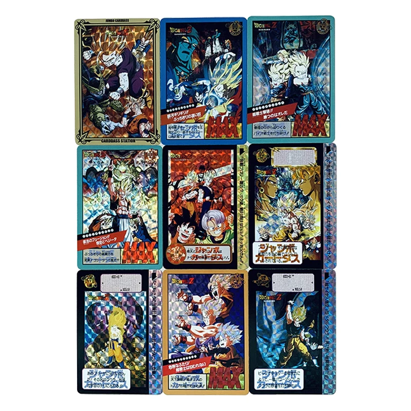 

9Pcs/set Dragon Ball Flash Cards Goku Gohan Trunks Super Saiyan Fierce Fighting Classic Game Anime Collection Card Diy Gift Toy