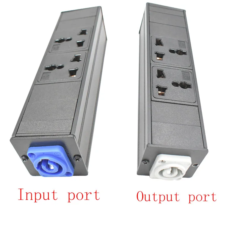 

2AC 10A Universal socket PDU Power Strips Schuko Powerlink box Power amplifier audio 3P Aviation plug US AU EU UK Israel plug