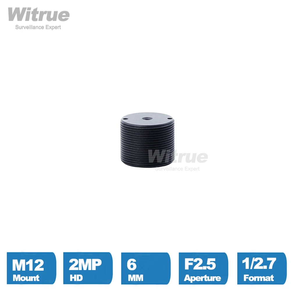 Witrue Pinhole Lens M12 HD 2MP 1080P 6MM Aperture F2.5 Format 1/2.7 650nm IR Filter for Doorbell Video Door Phone CCTV Cameras