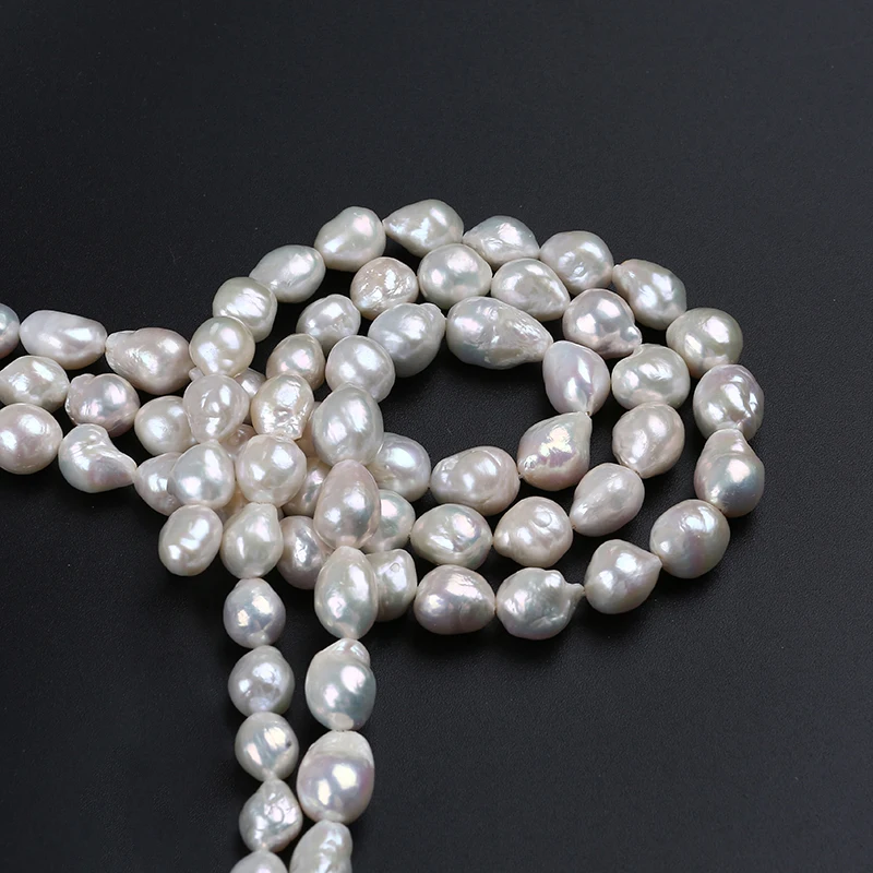 

Wholesale white 10-12mm baroque edison freshwater pearl beads strands