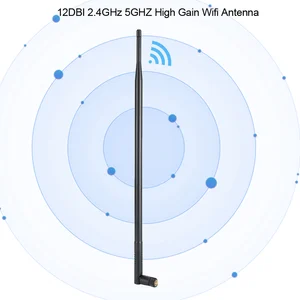 12DBI 2.4 GHz 5GHZ Antena Wifi Penguatan Tinggi RPSMA Antena WiFi Nirkabel Pita Ganda 6 antena 5 ghz penjualan terbaik - №