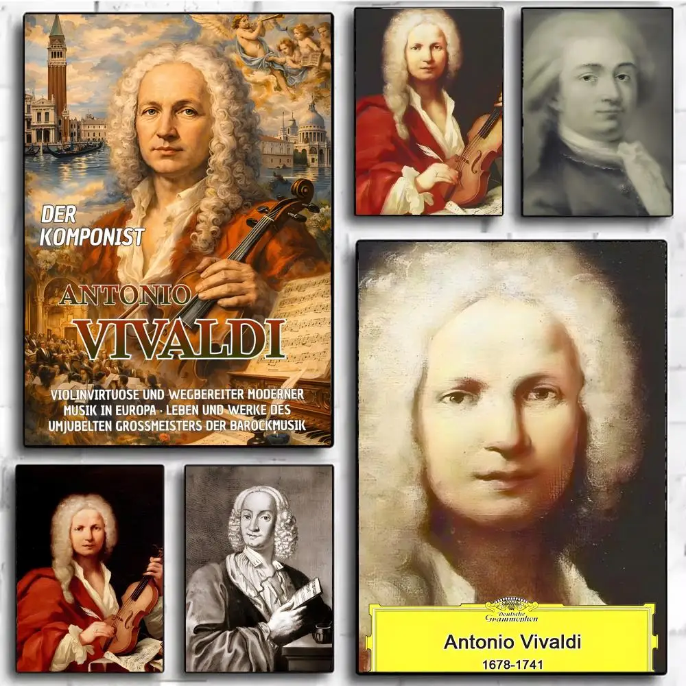 baroque composer A-Antonio Vivaldi Poster Modern Home Decor & Interior Design | Wall Art Collection