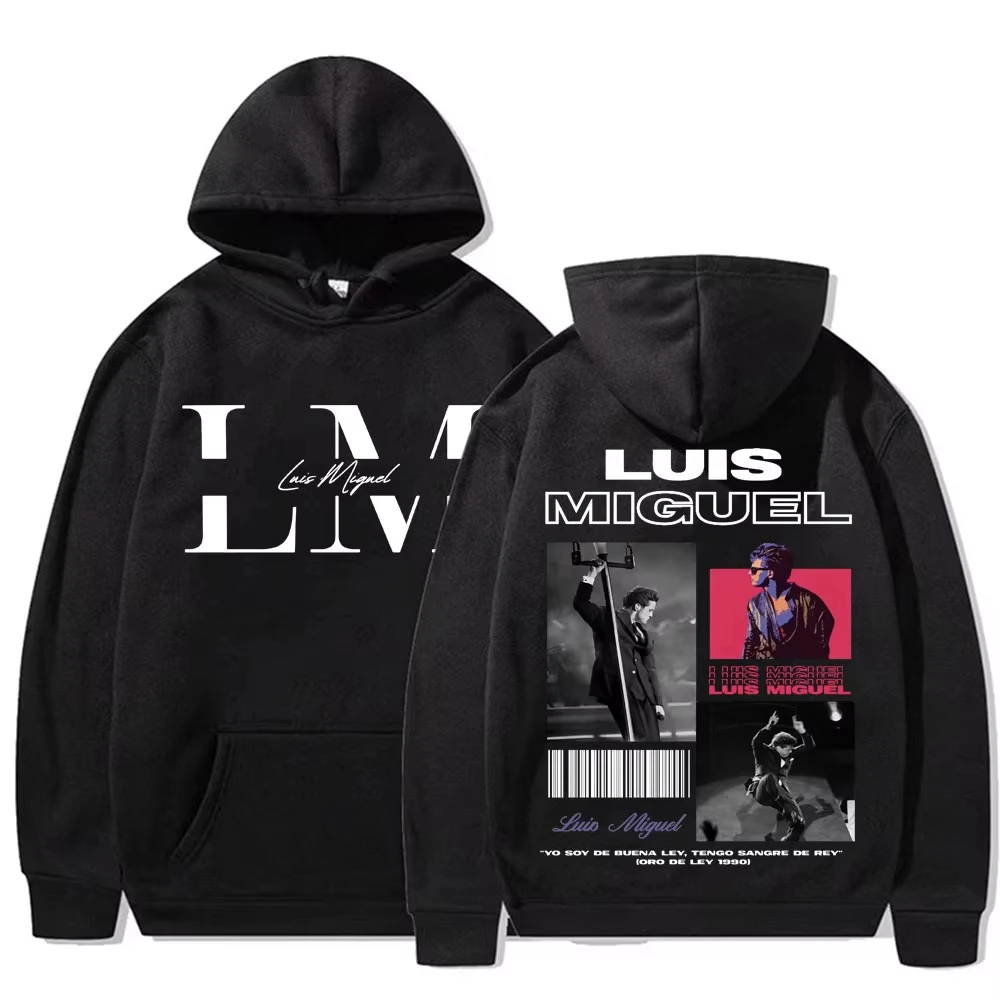 

2026 New Rapper Luis Miguel Album Tour Graphic Hoodies Male Harajuku Hip Hop Punk Sweatshirts High Quality Casual Fleece Hoodie