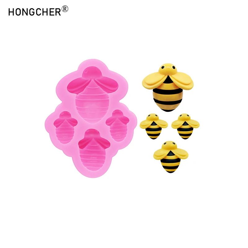 Simulation Mini Biene DIY Harz Schmuck Zubehör Tropf form handgemachte Schokoladen kuchen Dessert Dekoration Silikon form