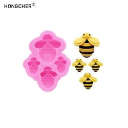 Simulation Mini Bee DIY Resin Jewelry Accessories Drip Mould Handmade Chocolate Cake Dessert Decoration Silicone Mould