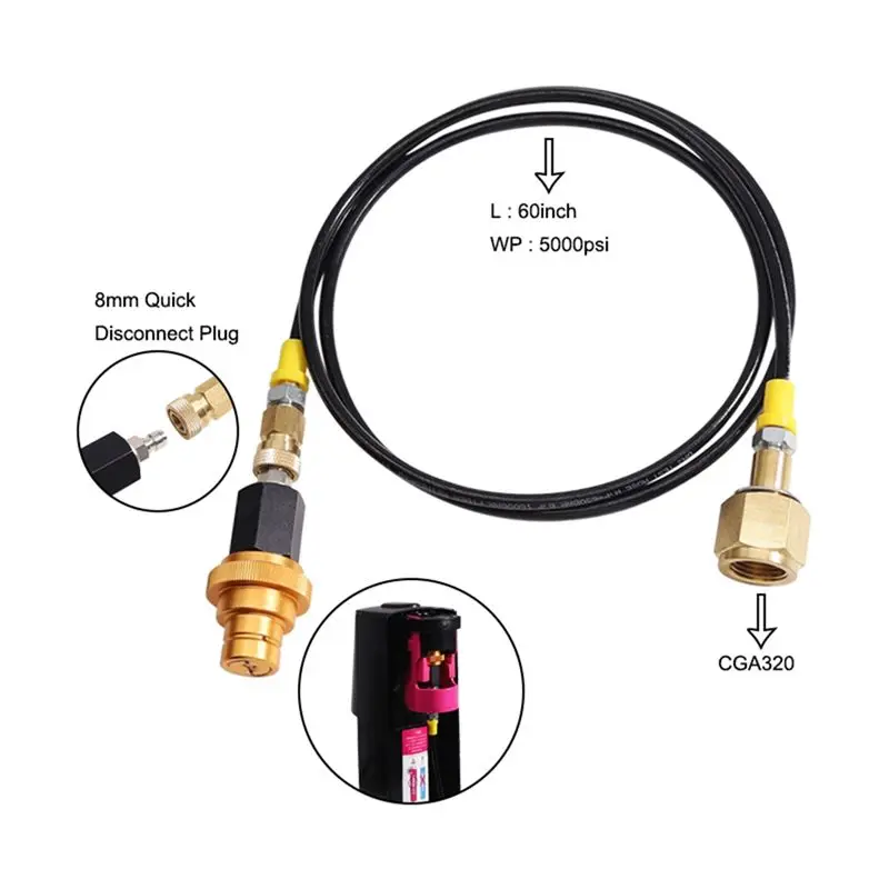

ABWR-Soda Machine Adapter Hose Kit Direct Connect To Soda Water Make Machine With CO2 Adapter
