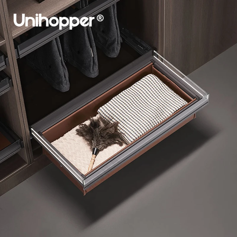 

UNIHOPPER VENKA Series Wardrobe Accessories Closet Organizer Box Pull Out Leather Storage Bag